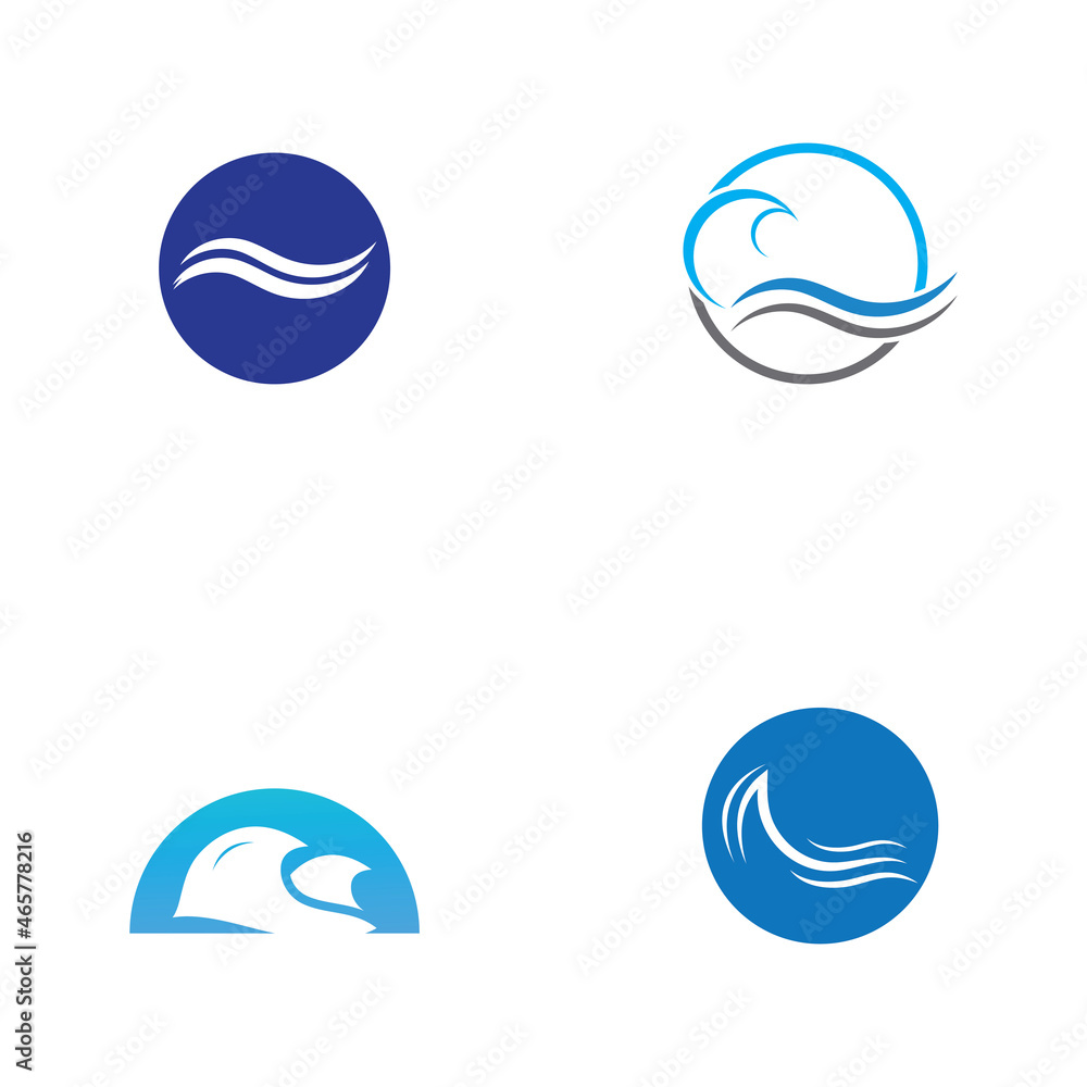 Fototapeta premium Water wave icon vector