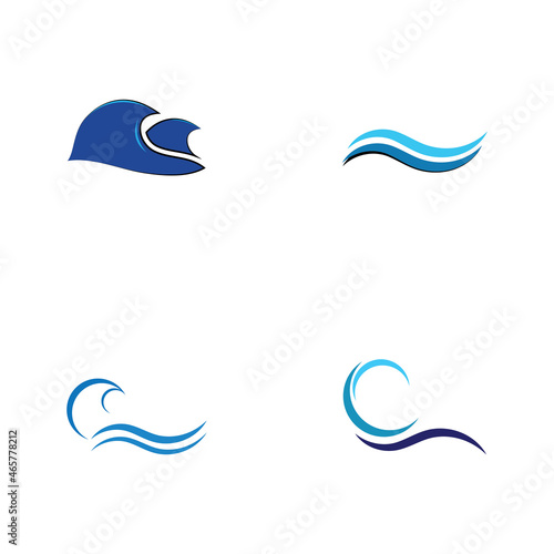 Water wave icon vector