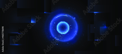 Abstract Elegant diagonal striped blue background, vector picture and Digital background , connection , network, Light technology background, Machine learning , intelligent  