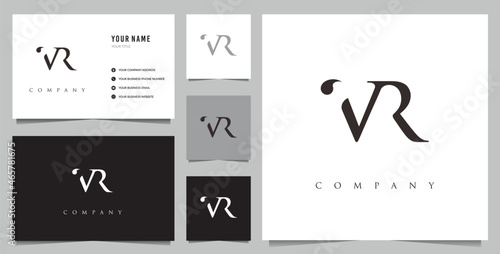 Initial VR logo and business card