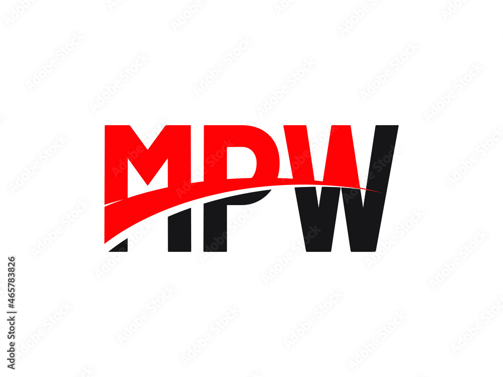 MPW Letter Initial Logo Design Vector Illustration