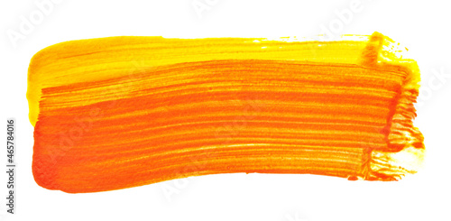 Long yellow - orange brush stroke