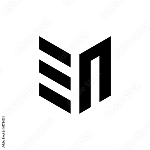 Letter EN bold masculine logo template