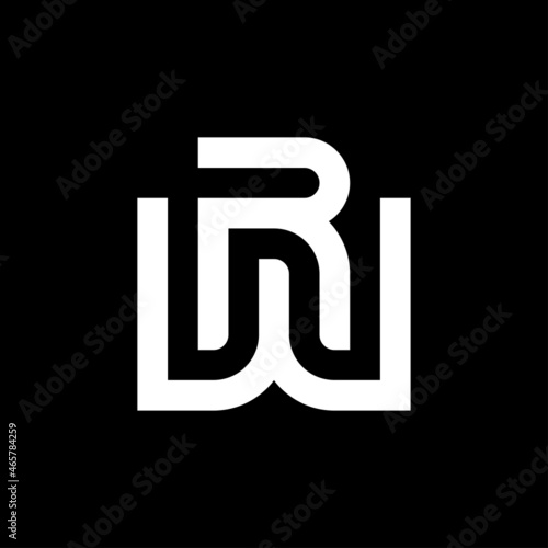 Letter RW WR logo template