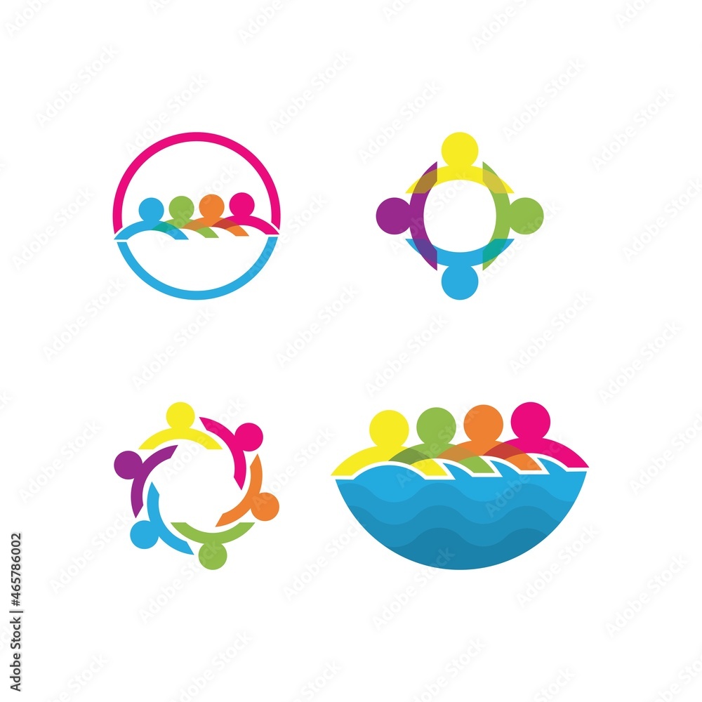 Community, network and social icon Community, network and social icon