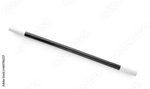 Fotografie, Obraz Beautiful black magic wand isolated on white, top view