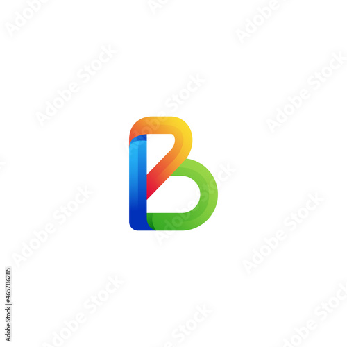 Free Download Illustration vector graphic template of letter B colorful logo - GFXLoad