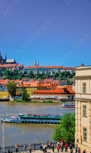 An outlook over the river Hradčany in Prague, Czech Republic photo