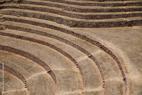 Inca farming terraces near cusco Peru Moray