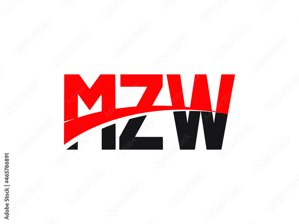 MZW Letter Initial Logo Design Vector Illustration