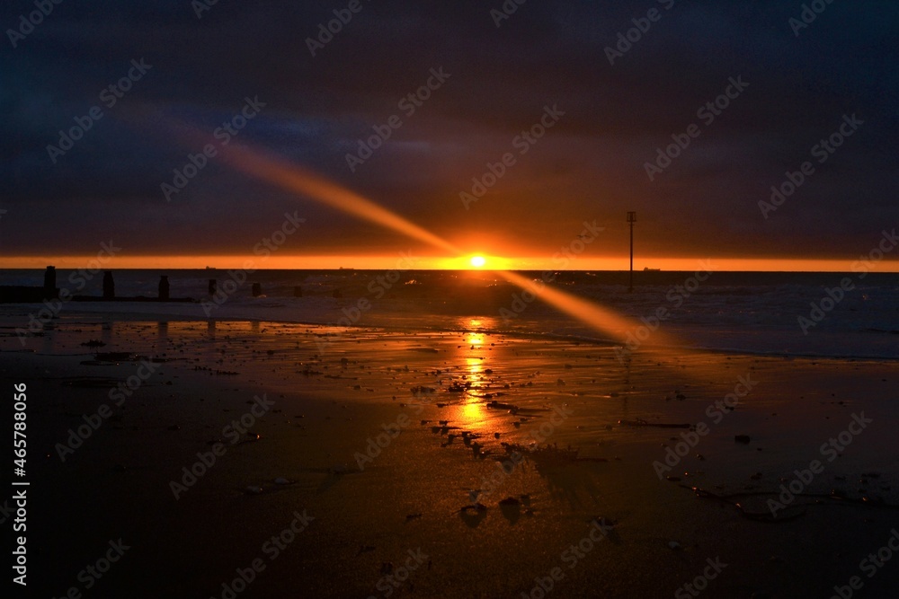 Stunning Sandown beach sunrise