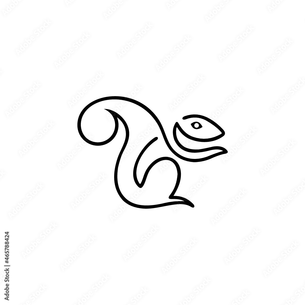 Fototapeta premium Squirrel logo design