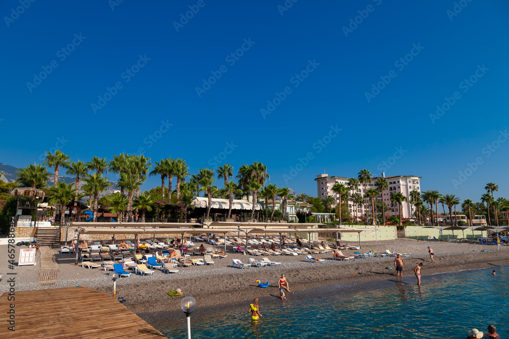 Luxurious 5-star hotel in camyuva, turkey. Is a popular tourist destination near sea with beach