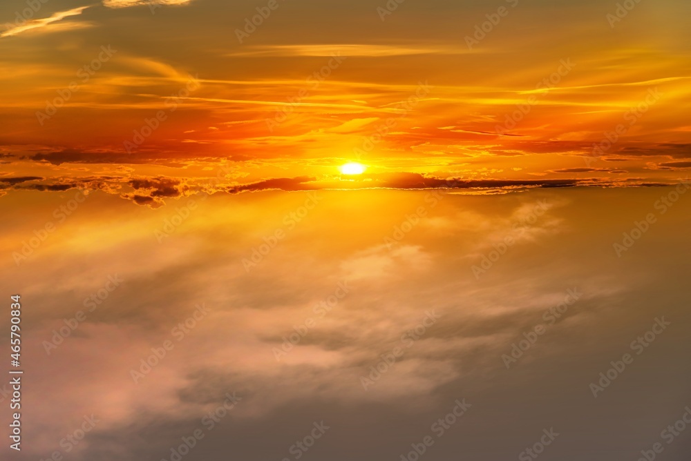 Clouds of sunset or sunrise, background sky , good morning