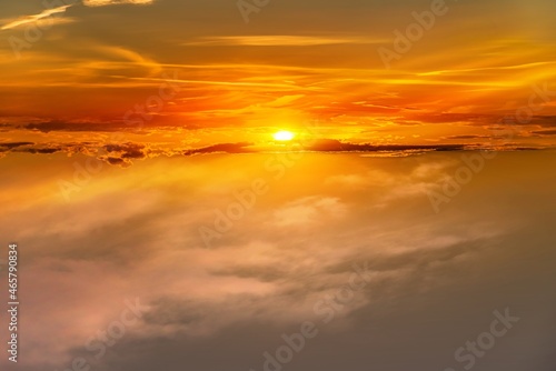 Clouds of sunset or sunrise  background sky   good morning