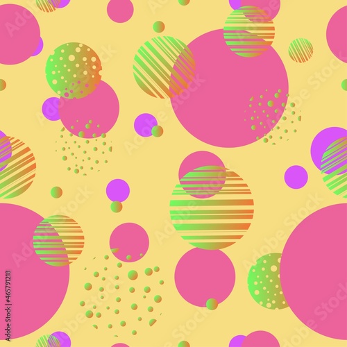 Beautiful beige and pink abstract seamless pattern, simple vector illustration