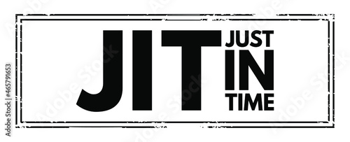 JIT - Just in time acronym, business concept background