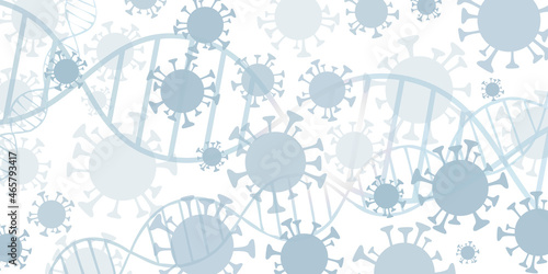 Covid 19 and genetics - coronavirus sars cov 2 - sleek blue design banner
