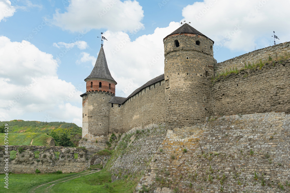 Castle defensive towers in Kamianets-Podilskyi