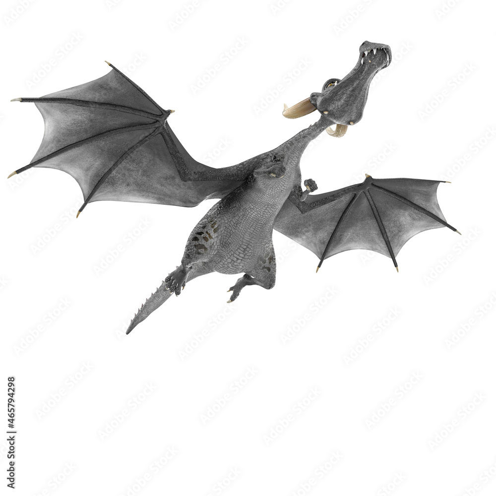Fototapeta premium dragon cartoon in a white background