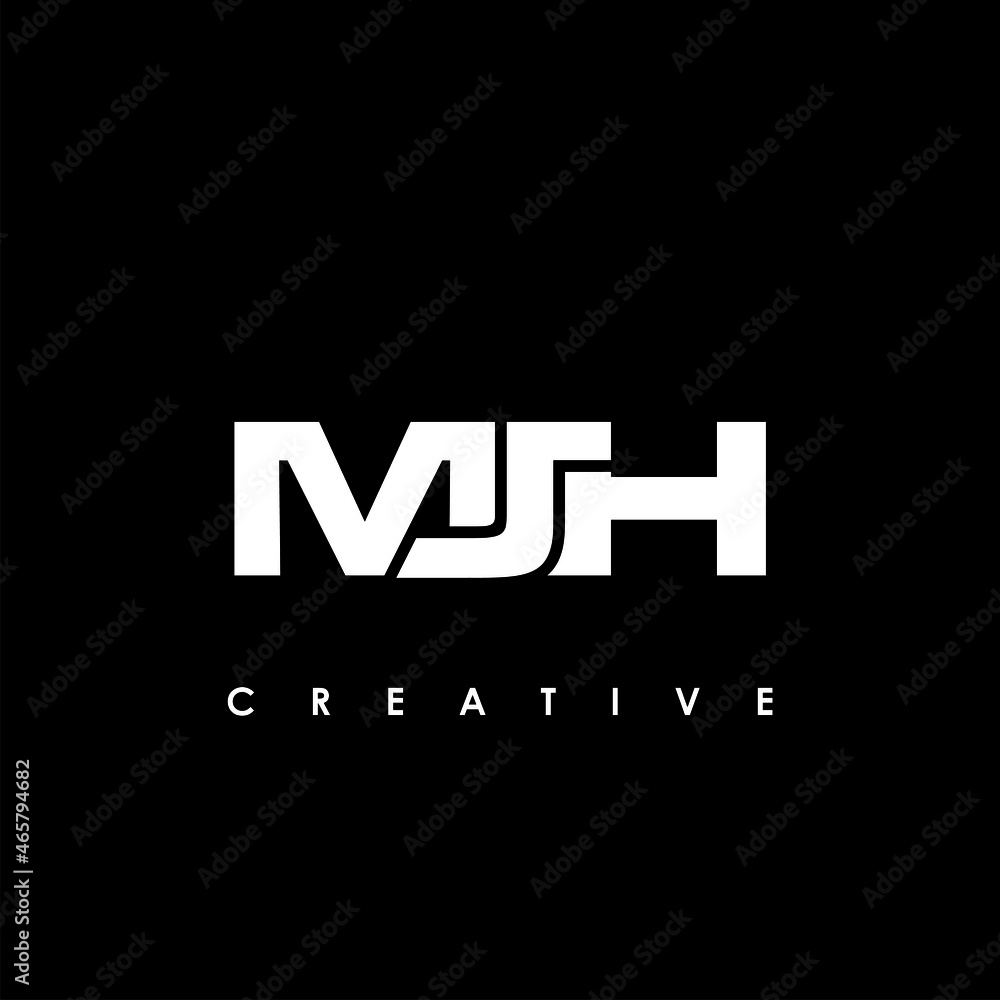 MJH Letter Initial Logo Design Template Vector Illustration