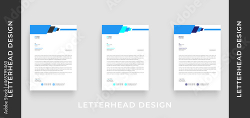 Business letterhead, Modern company letterhead template design	