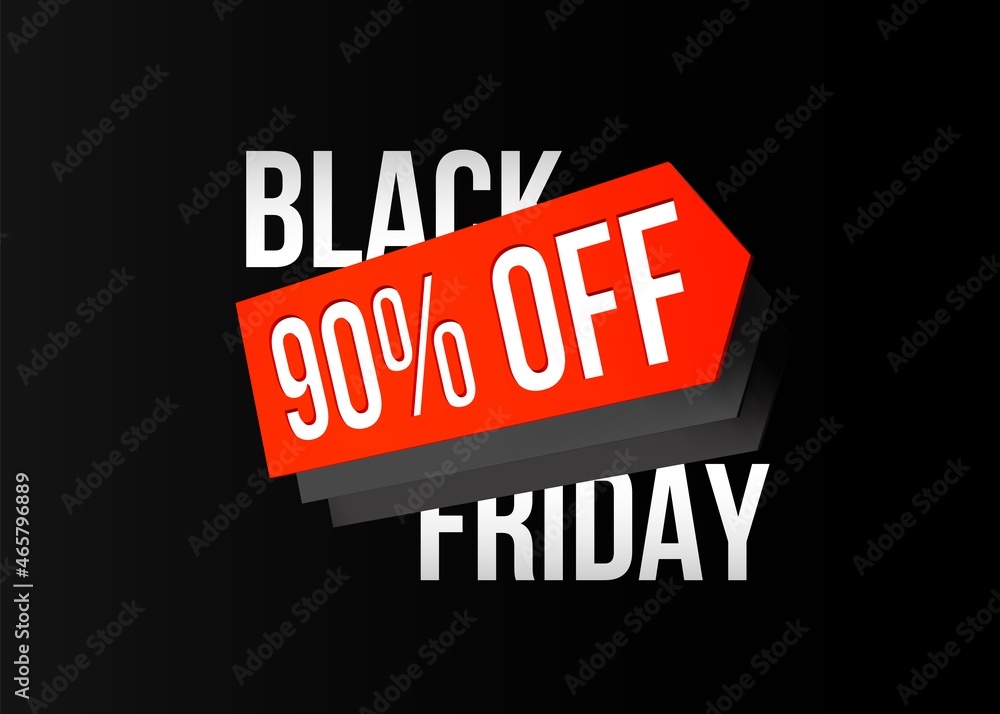 Obraz premium Black Friday discount poster with sale price tag