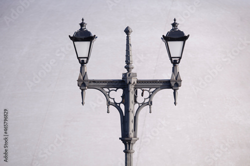 antique lantern in gothic style on a background for cutting