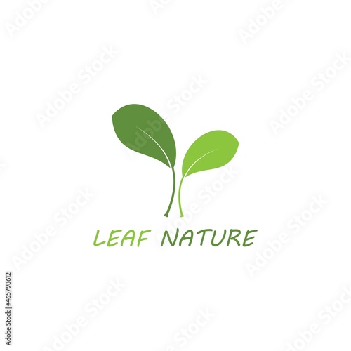 green leaf ecology nature element vector icon