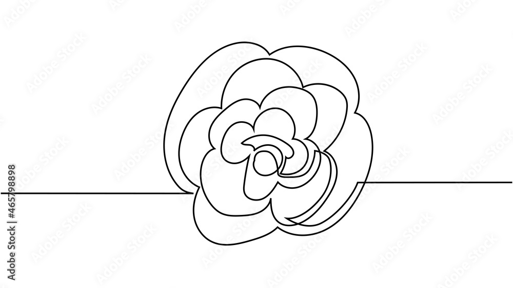 Continuous one line drawing of rose flower minimalist design minimalism concept Continuous one line drawing of rose flower minimalist design minimalism concept