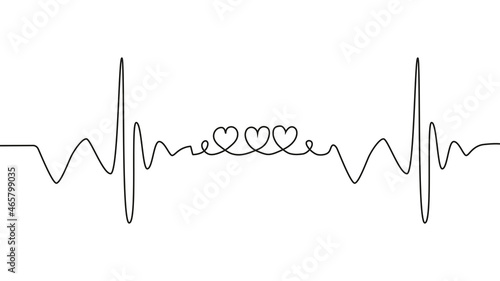 love lettering heartbeat design positive motivational optimist heart love.