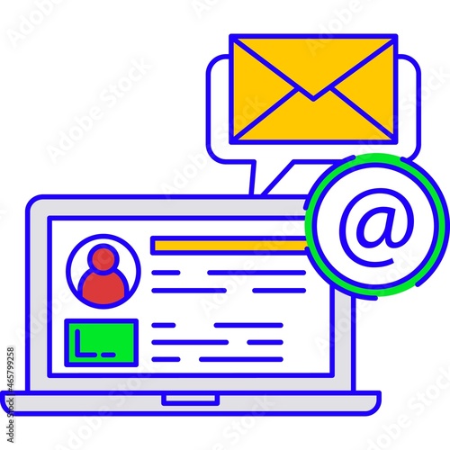 Email digital marketing web campaign icon vector