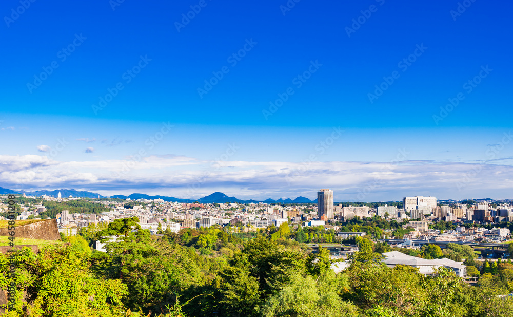 Obraz premium 仙台市 仙台城跡から眺望