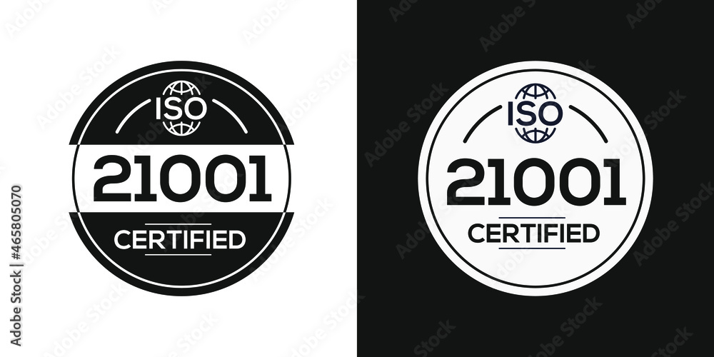 Obraz premium Creative (ISO 21001) Standard quality symbol, vector illustration.