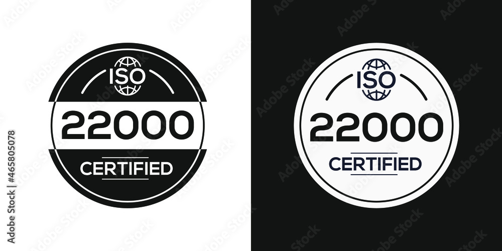 Obraz premium Creative (ISO 22000) Standard quality symbol, vector illustration.
