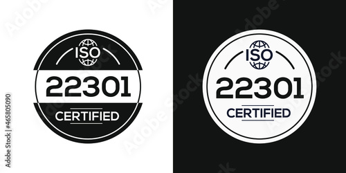 Creative (ISO 22301) Standard quality symbol, vector illustration.