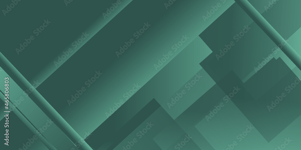 Obraz premium Abstract Green Background with Triangles