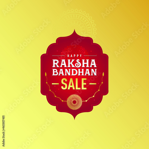 Happy Raksha Bandhan Sale Creative Illustration, Sale Banner, Poster, Offer Tag, Sticker, Logo Design, Rakhi, Symbol, Sign, Traditional Unit, Indian festival of Raksha Bandhan celebration.