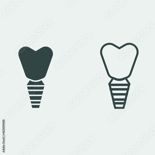 Implants vector icon 