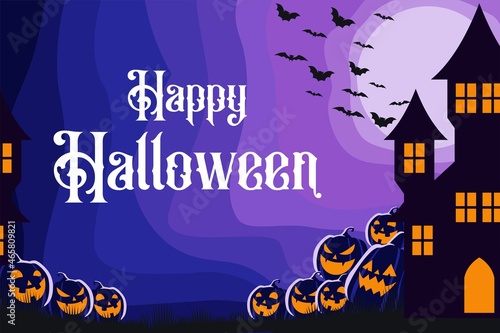 illustration vector graphic of halloween. Perfect for template background  banner  promotion sale.