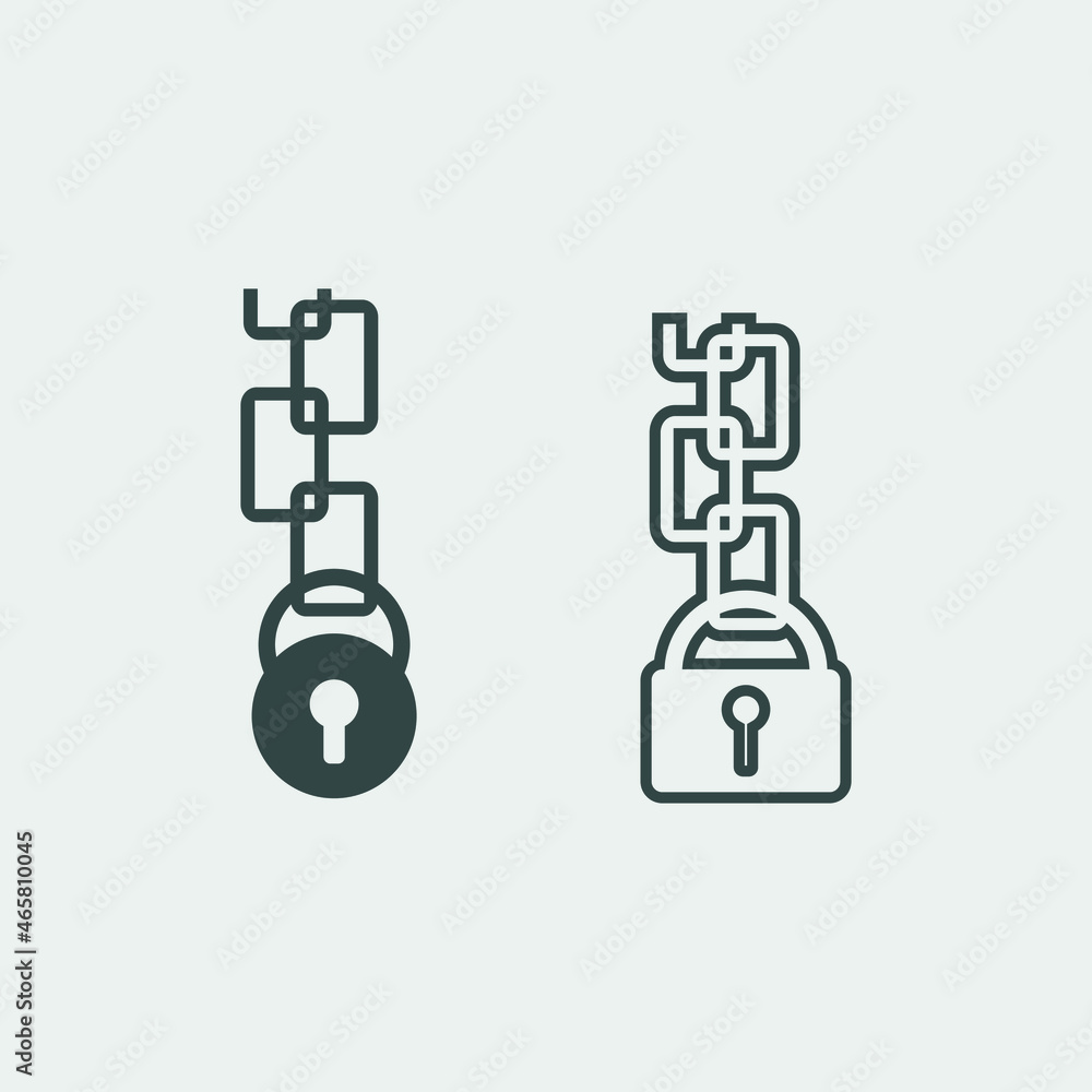 Locked padlock vector icon Locked padlock vector icon