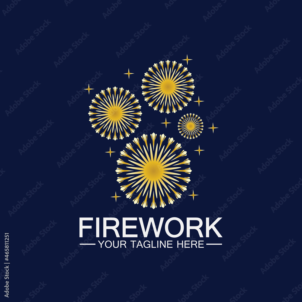 Fototapeta premium Firework Logo Design vector template