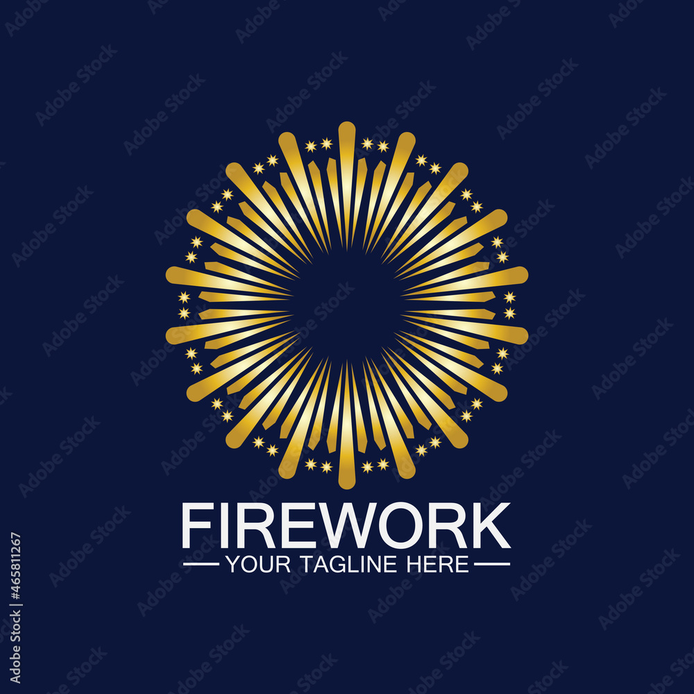 Fototapeta premium Firework Logo Design vector template