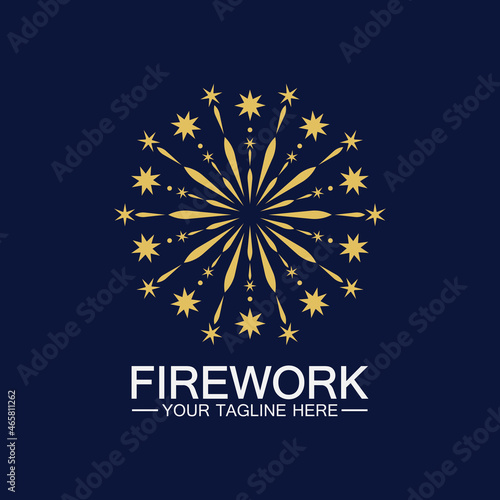 Firework Logo Design vector template
