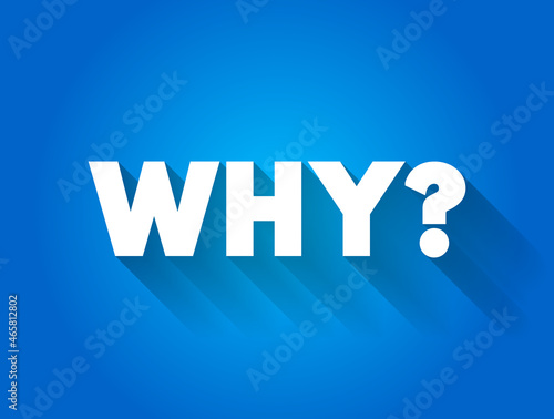 Why question text quote, concept background