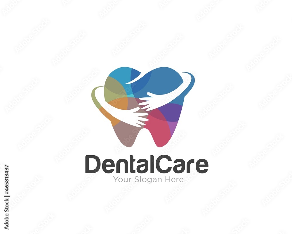 two hand for dental care logo and medical service, clinic or hospital symbol two hand for dental care logo and medical service, clinic or hospital symbol