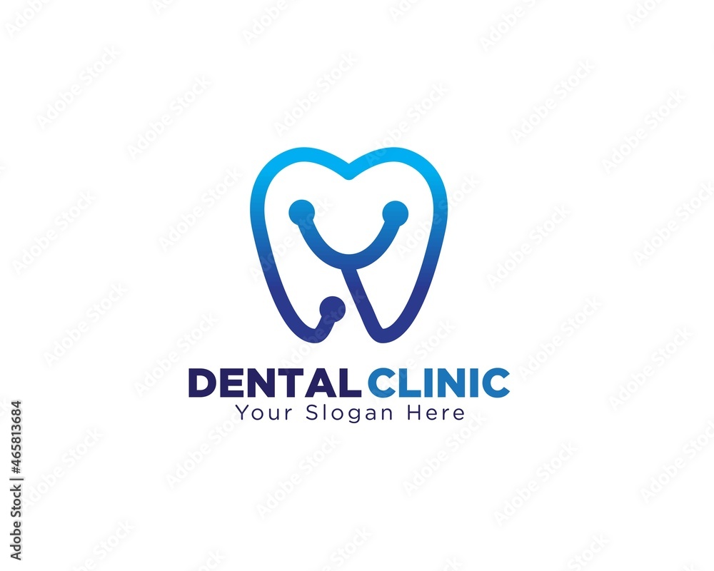 stethoscope dental clinic logo designs simple modern for medical service stethoscope dental clinic logo designs simple modern for medical service