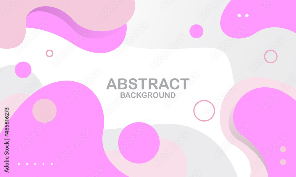 Liquid wave background with pink color background. Fluid wavy shapes. Vector illustration