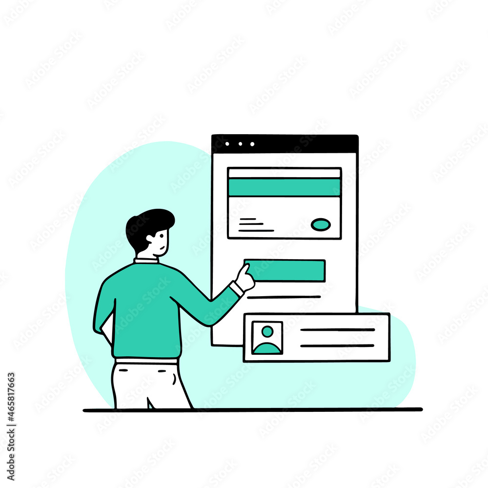 Online payment concept vector illustration Online payment concept vector illustration