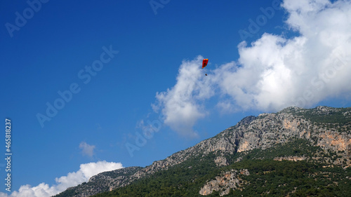  paragliding flight in the mountains 
